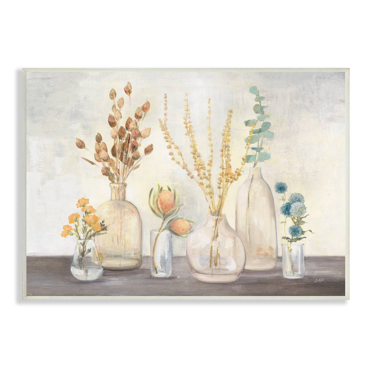Stupell Industries Autumn Wildflower Farmhouse Bouquets Rustic Floral Painting Wall Plaque
